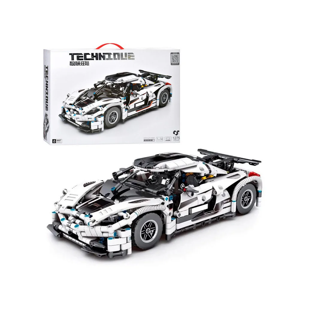 Конструктор детский Bambi Гоночная машина 1275 деталей (8607)