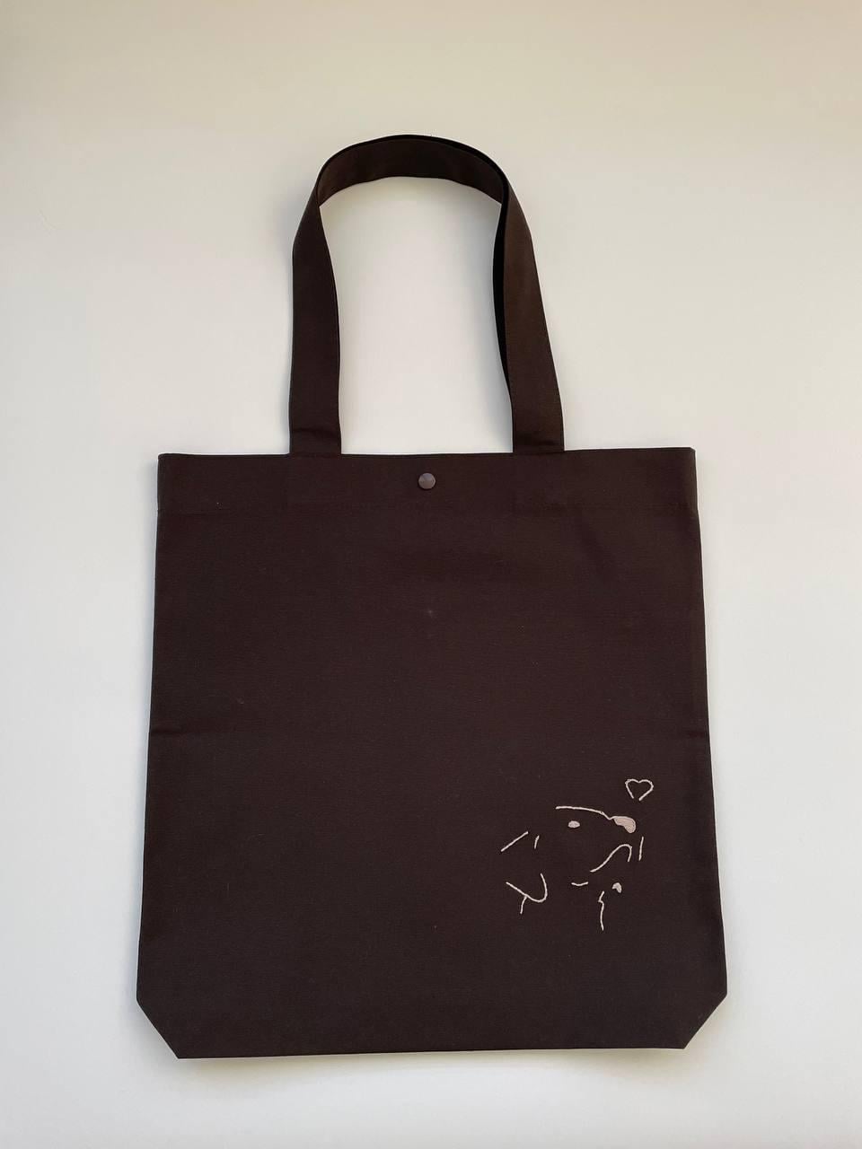 Шопер з вишивкою собаки Коричневий (27426972) Шопер з вишивкою собаки Коричневий (27426972)