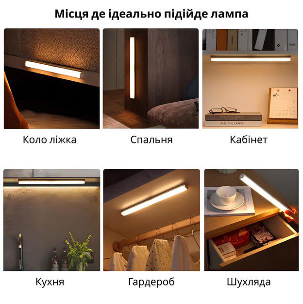 Светильник с аккумулятором и датчиком движения 6000K USB 5V 30 см 21 led - фото 2