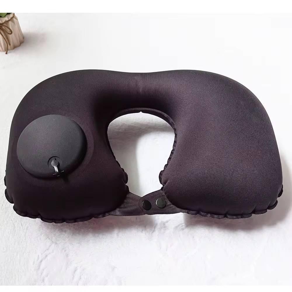 Подушка-подголовник надувная со встроенным насосом Черный