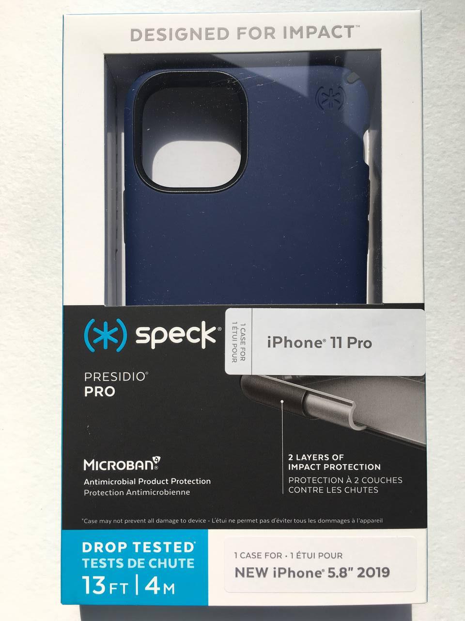 Чехол противоударный с антимикробным покрытием Speck 129891-8531 Presidio Pro для Iphone 11 Pro (5.8") Blue - фото 4