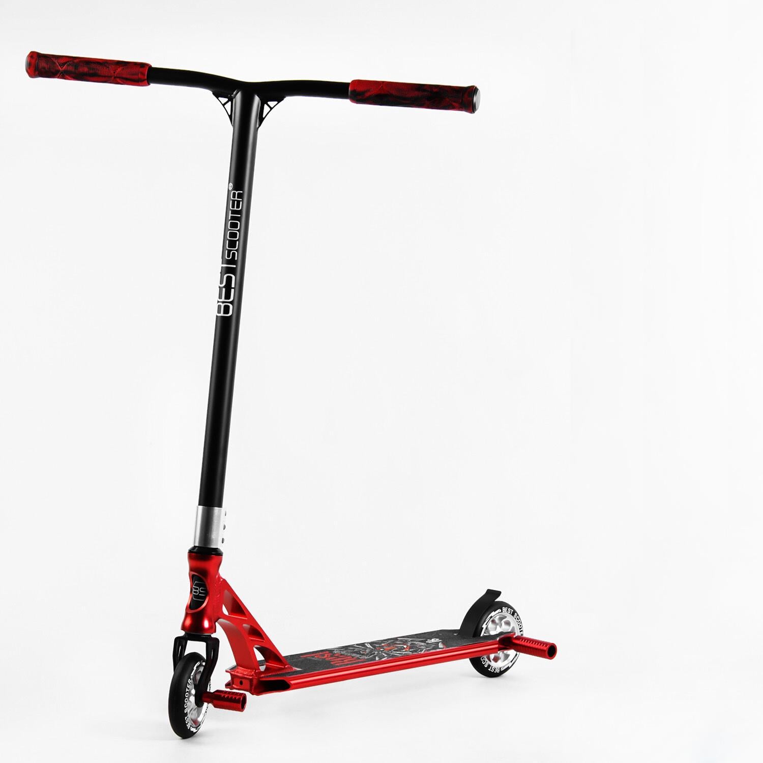 Самокат трюковый Spider HIC-система пеги алюминиевый диск и дека колеса PU Red (107490)