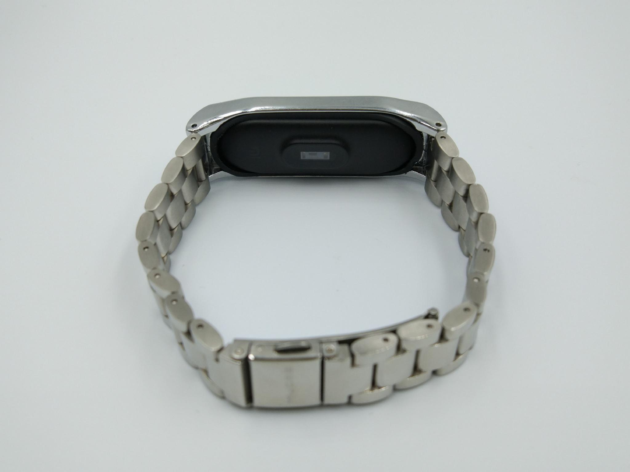 Ремешок MiJobs металлический для Xiaomi Mi Band 5/4/3 Серебряный (1789P) - фото 8