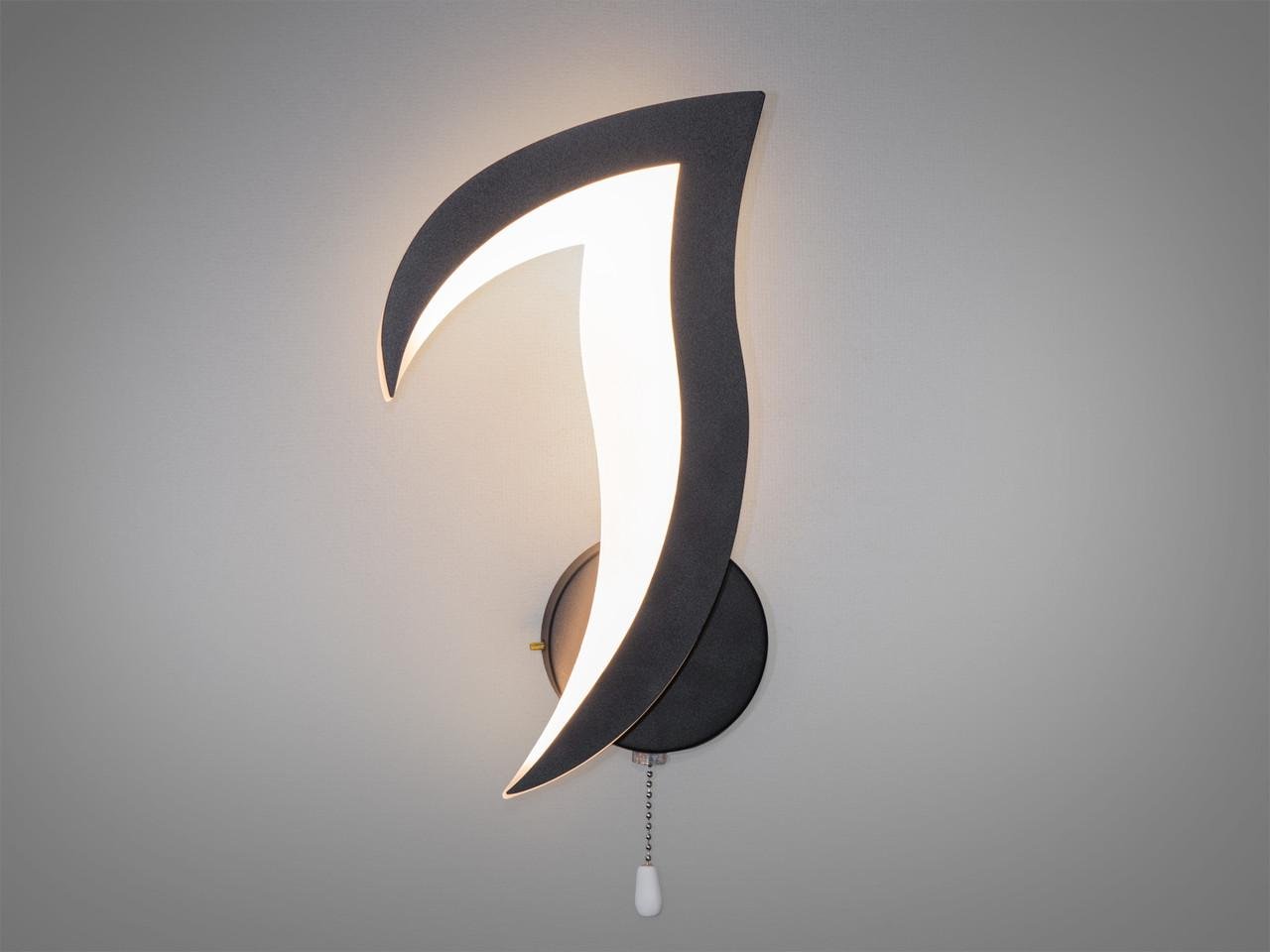 Настінний світильник світлодіодний 8146-1BK-LS 13W Чорний (2516156060) - фото 3 Настінний світильник світлодіодний 8146-1BK-LS 13W Чорний (2516156060) - фото 3