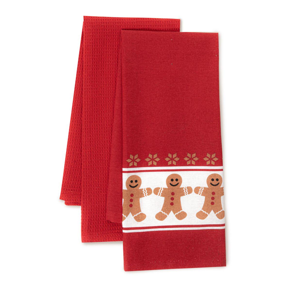 Набор полотенец кухонных Homla BISCOTTO 45x65 см 2 шт. Красный (160061)