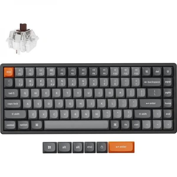 Клавиатура Keychron K2 Max Super Brown WL/BT/USB-A EN/UKR RGB Black (K2M-C3-UA)