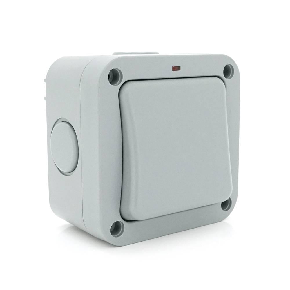 Вимикач одинарний зовнішнього монтажу водонепроникний IP65 AC 110-250V 10A White (40292) Вимикач одинарний зовнішнього монтажу водонепроникний IP65 AC 110-250V 10A White (40292)