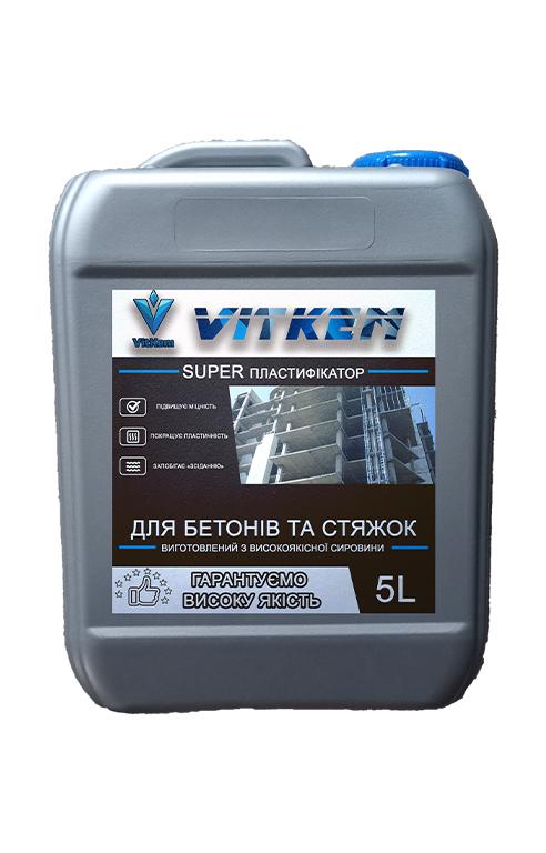 Super пластификатор Vitkem для бетона и стяжек 5 л