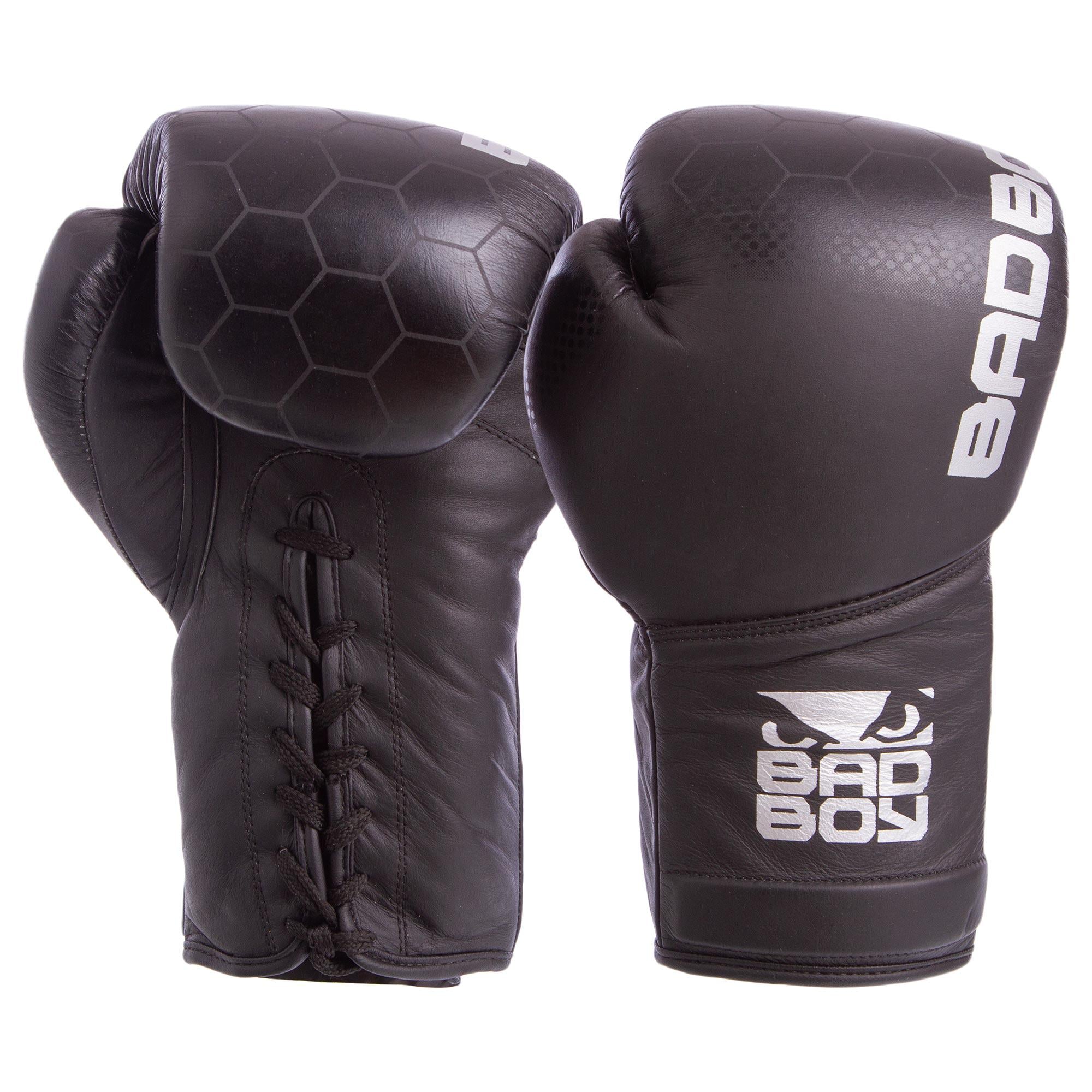 Перчатки боксерские на шнуровке BDB LEGACY 2.0 12oz Черный (VL-6619_Черный_12_унции)