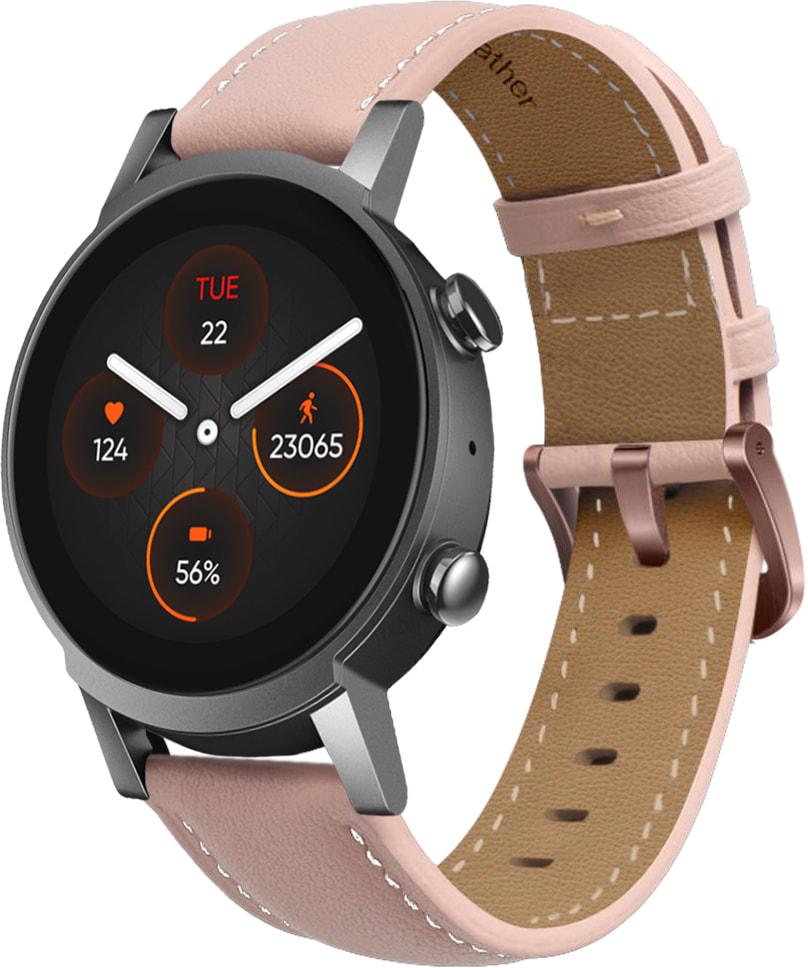 Ремешок кожаный Folsa для Mobvoi TicWatch E3 Powdery (31536-0C)