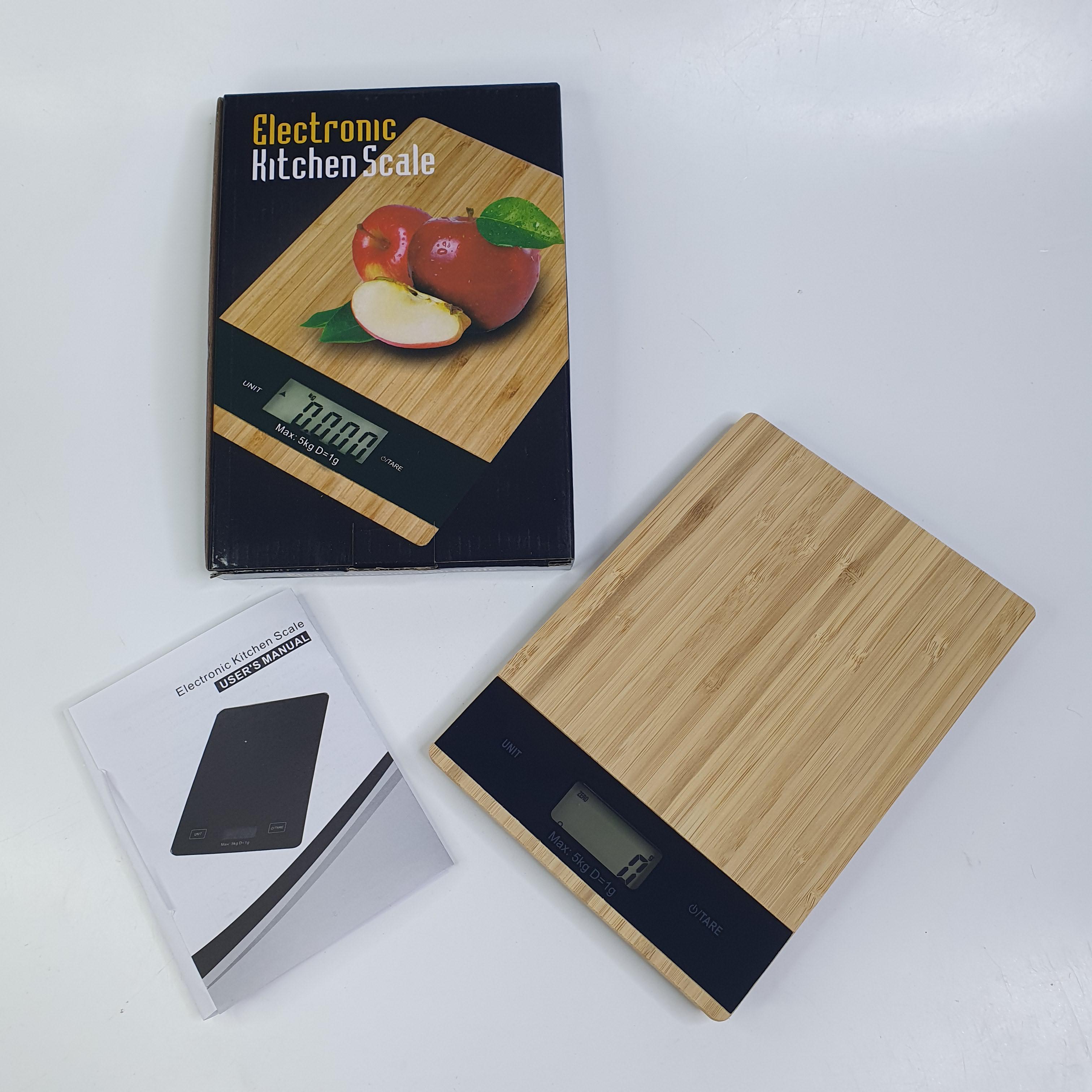 Весы кухонные настольные до 5 кг электронные Бамбук (KE-S-5000)
