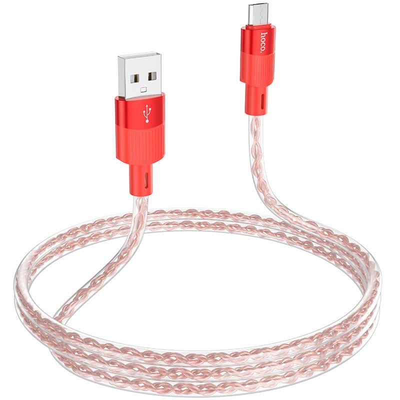 Кабель Hoco X99 USB to Micro USB 2,4 A 1 м Red (594484)