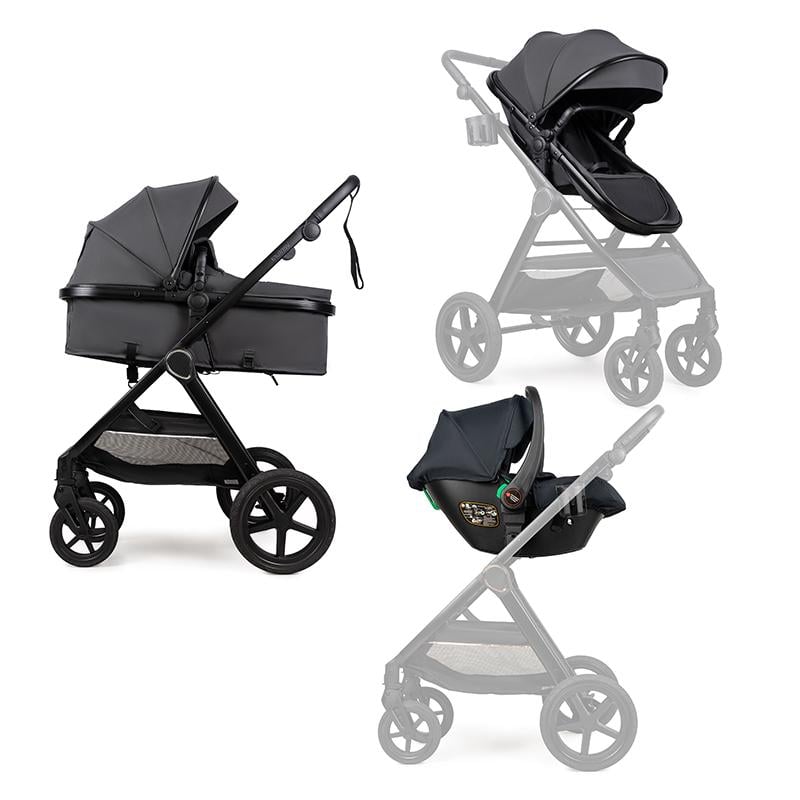 Коляска-трансформер Ninos Ventura 3в1 с автокреслом от 0 мес. Dark Grey (33692891)