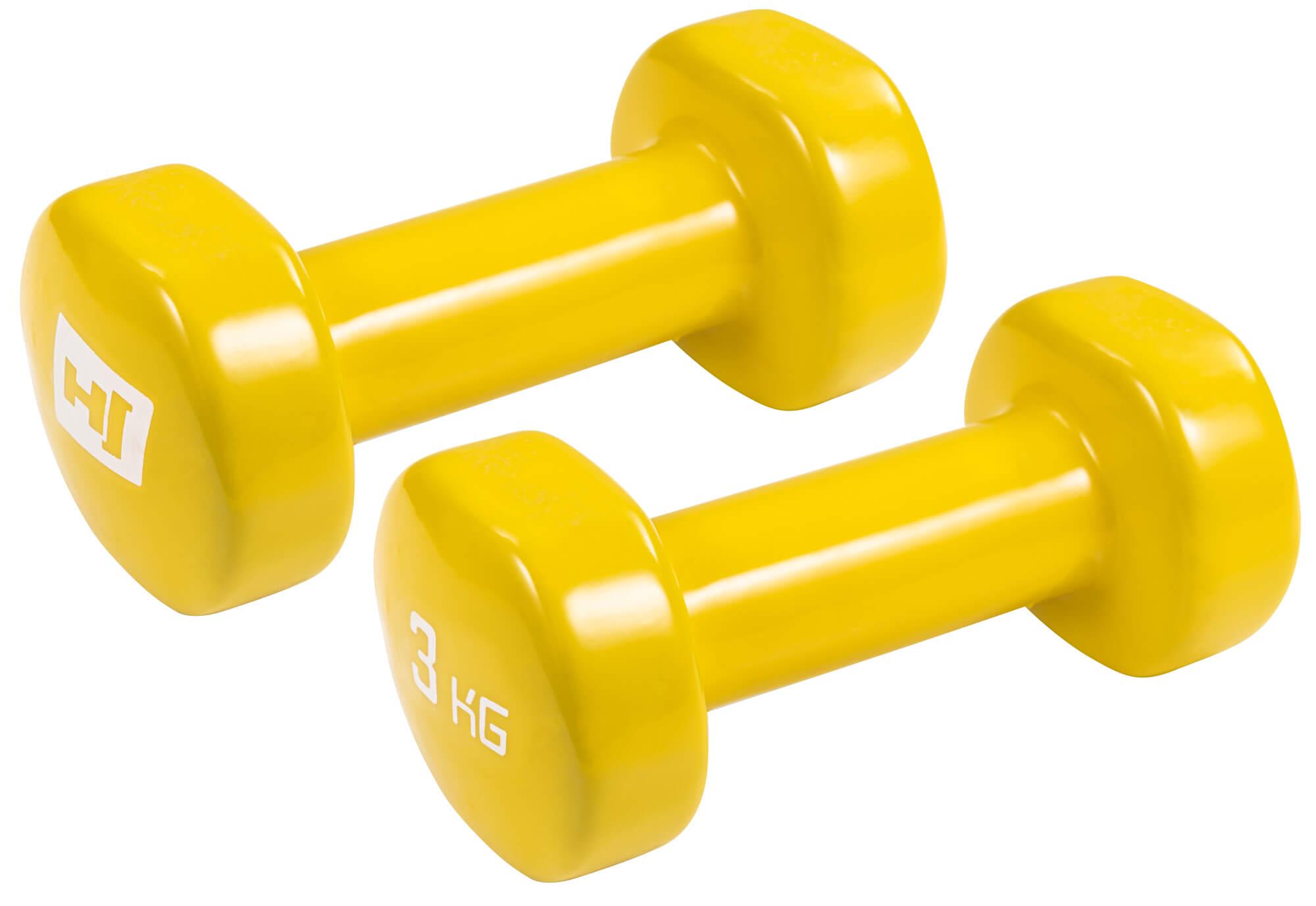 Набір гантелей Hop-Sport HS-V030DC 2х3 кг круглих вінілових Жовтий - фото 2 Набір гантелей Hop-Sport HS-V030DC 2х3 кг круглих вінілових Жовтий - фото 2