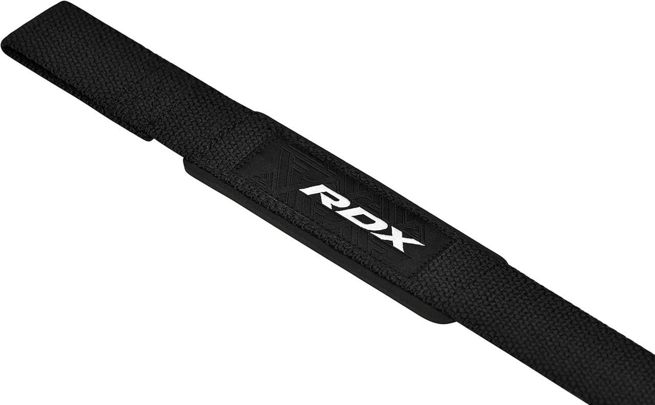 Лямки для тяги RDX S4 Gym Cotton Gel Straps Plus Black (WAC-S4B+) - фото 4