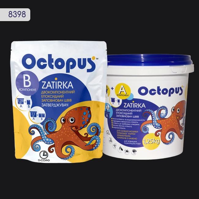 Затирка для плитки Octopus Zatirka 8398 епоксидна 1,25 кг