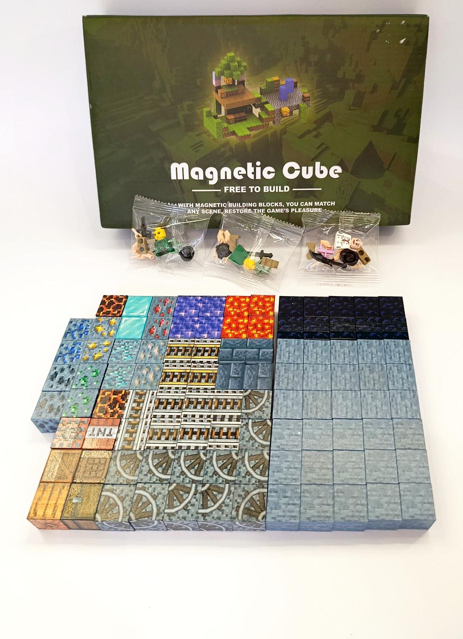 Конструктор магнитный Майнкрафт 100 дет.