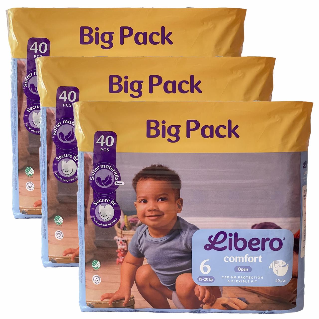 Підгузники дитячі Libero Comfort 6 120 шт. 13-20 кг
