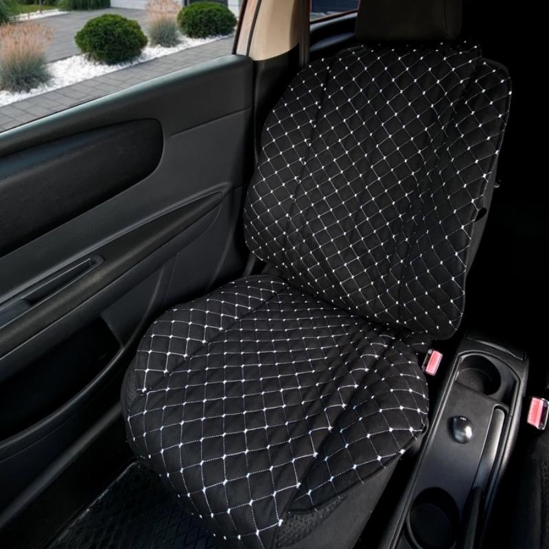 Накидка на сиденье автомобиля Lux эко-замша широкая с прошивкой 1 шт. Черный/Белый (795) Накидка на сиденье автомобиля Lux эко-замша широкая с прошивкой 1 шт. Черный/Белый (795)