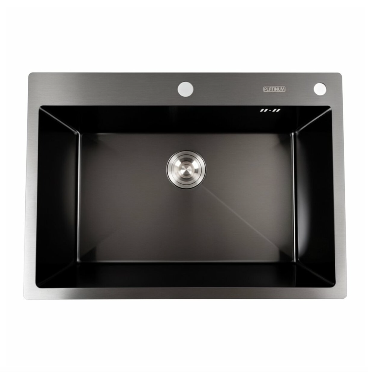Мийка для кухні Platinum Handmade PVD сифон круглий 3,0/0,8 мм 70x50 см Чорний (42628) Мийка для кухні Platinum Handmade PVD сифон круглий 3,0/0,8 мм 70x50 см Чорний (42628)