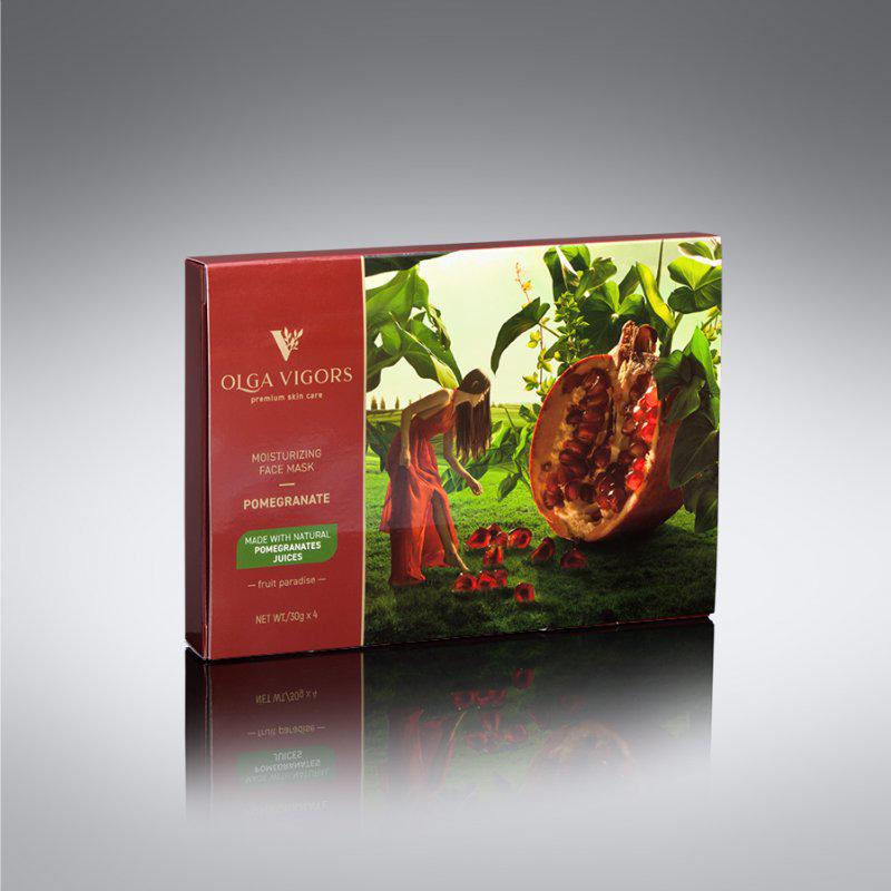 Увлажняющая маска для лица Vigor Гранат 4 шт. (4820174542702)