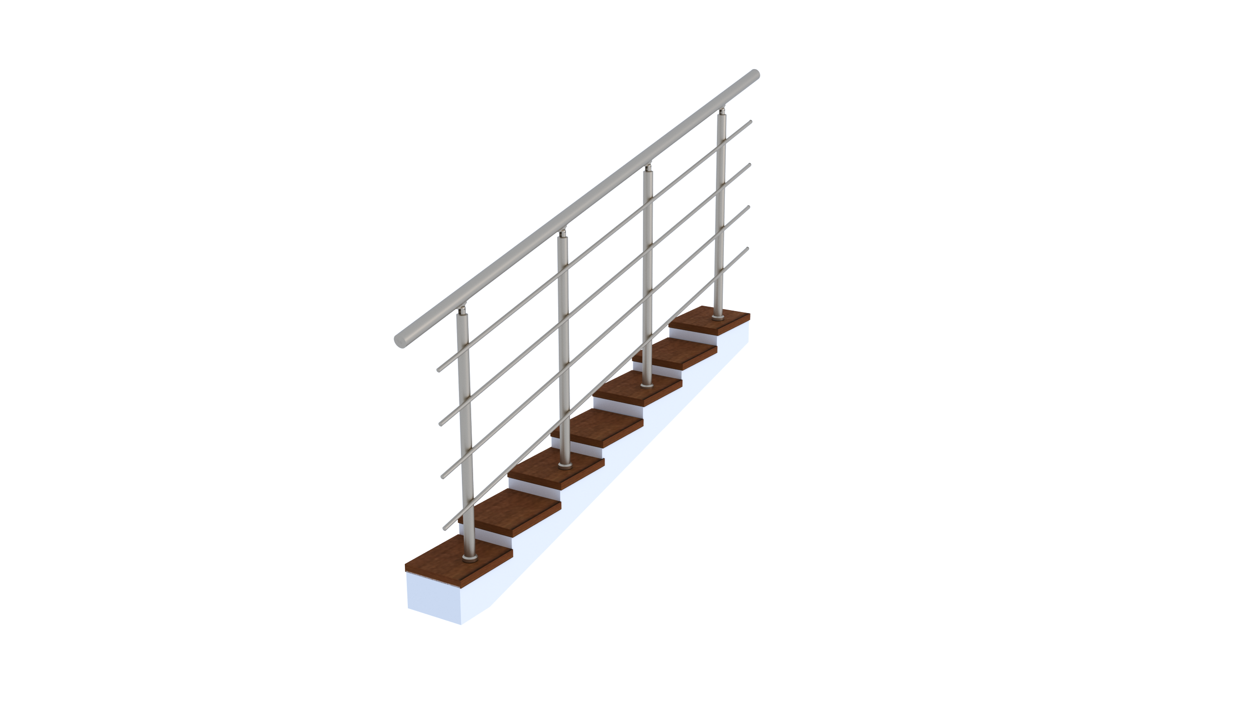 Комплект поручнів без леєротримачів алюмінієвих L 3 м на 4 леєра (27729926)