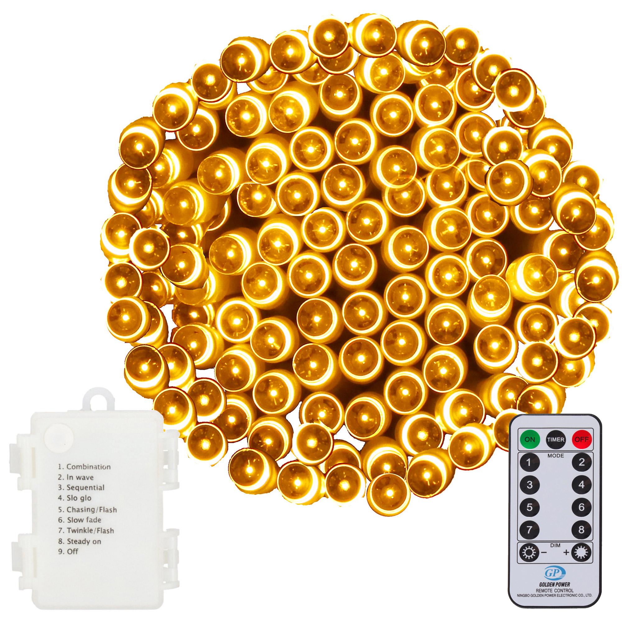 Гірлянда на батарейках Springos 120 LED 9 м Warm white (CL0171)