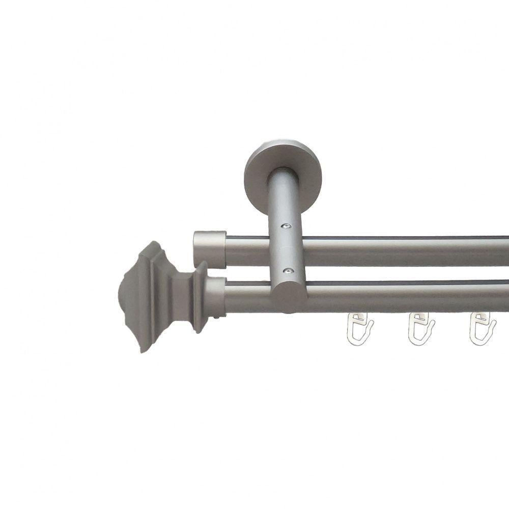 Карниз трубчастий дворядний Orvit Борджеза реверсивний 19/19 мм 160 см Сатин (000-9634) - фото 1 Карниз трубчастий дворядний Orvit Борджеза реверсивний 19/19 мм 160 см Сатин (000-9634) - фото 1