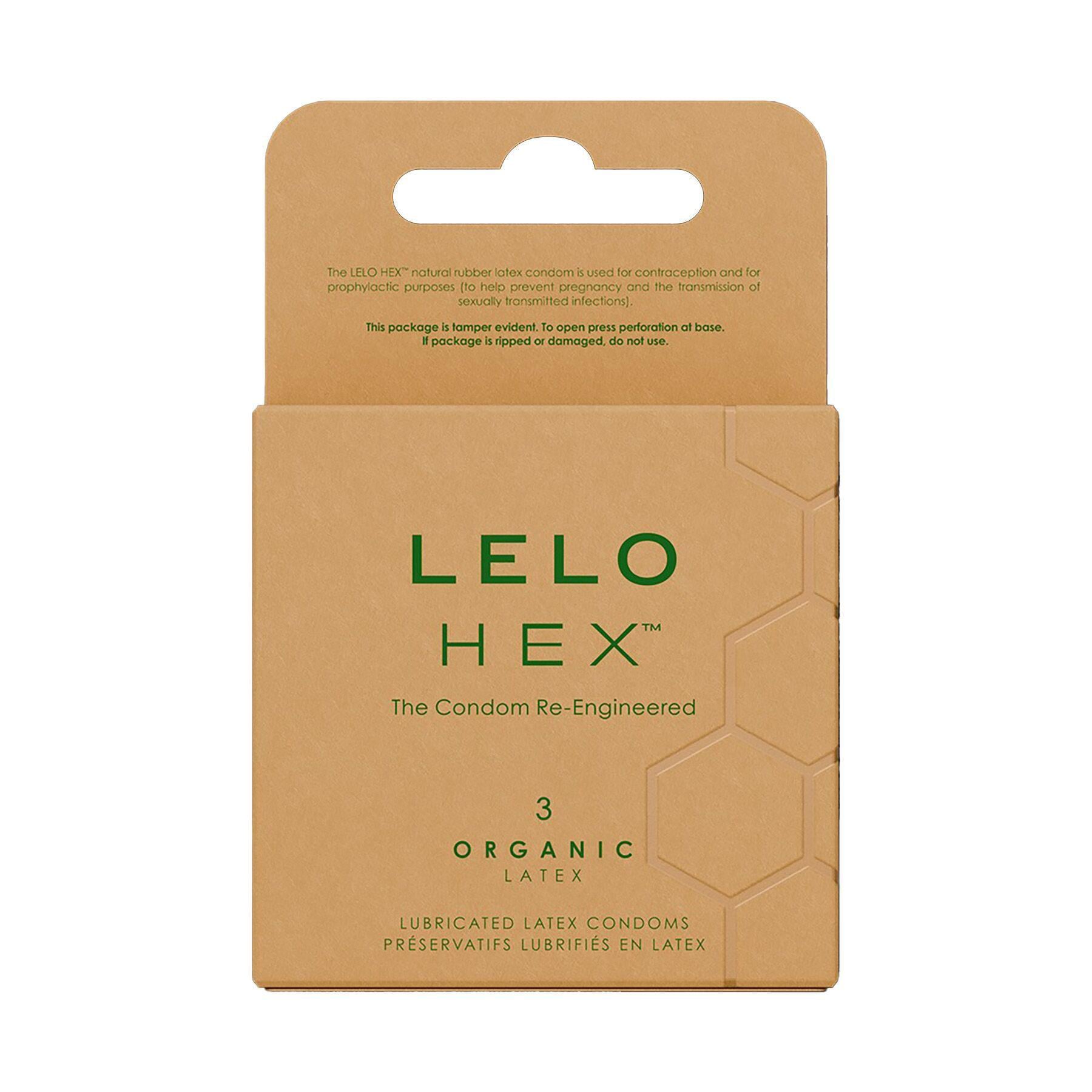 Презервативи LELO HEX Condoms Organic тонкі та суперміцні 3 шт. (BLS3044)