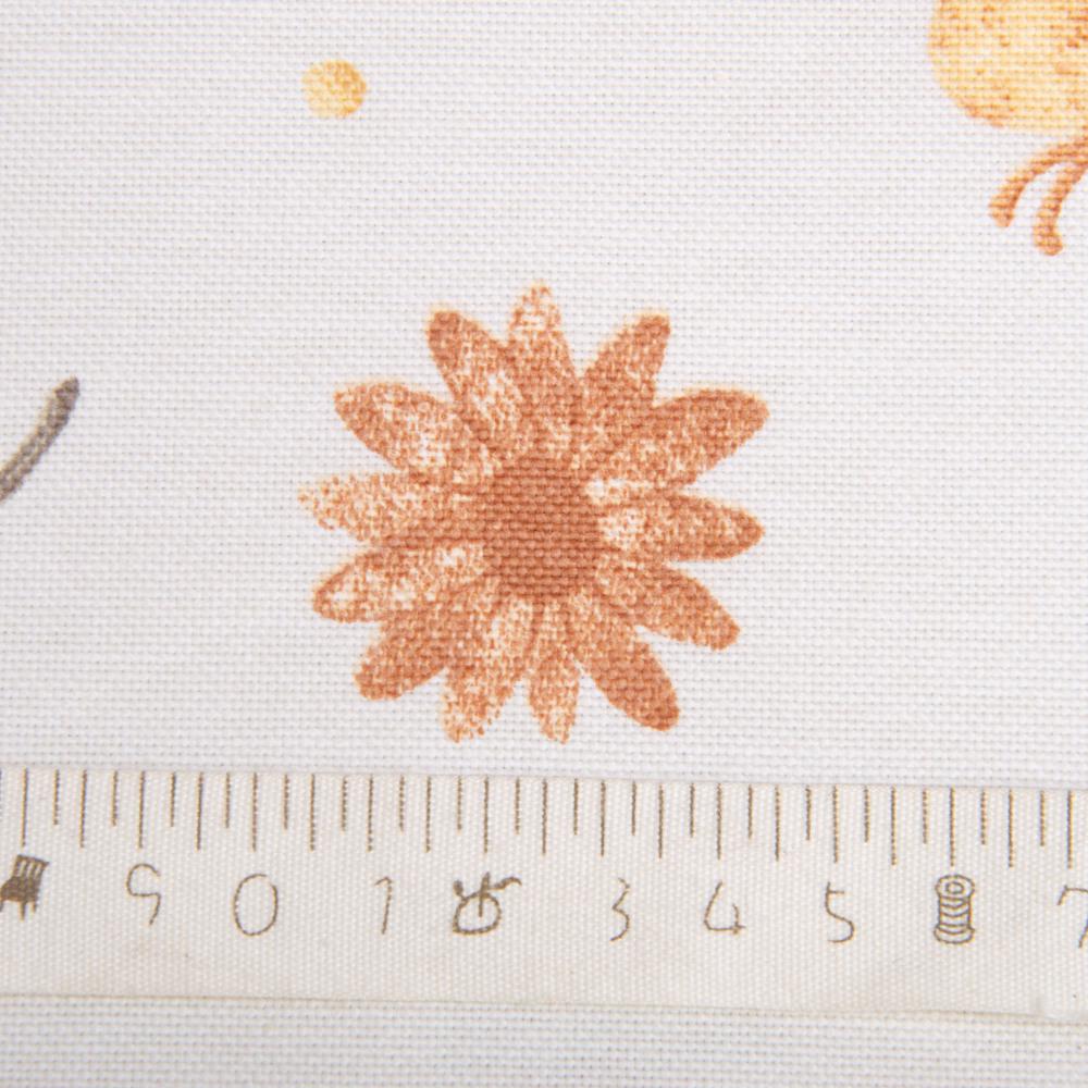 Тканина декоративна скатерна Квіти бавовна з водовідштовхувальним просоченням 220 гр/м2 180 см Бежевий (26926) - фото 6