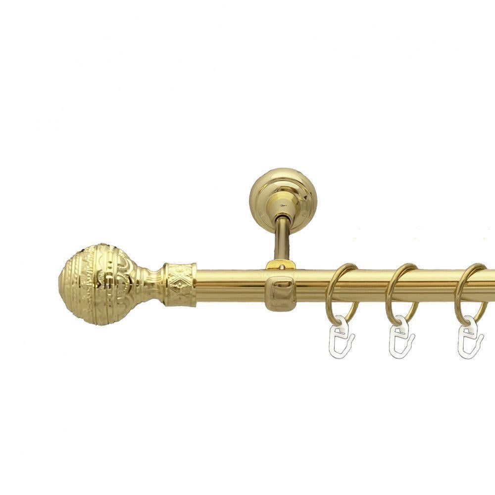 Карниз трубчатый одинарный Orvit Арабеска 25 мм 300 см Золотой (000-8337)