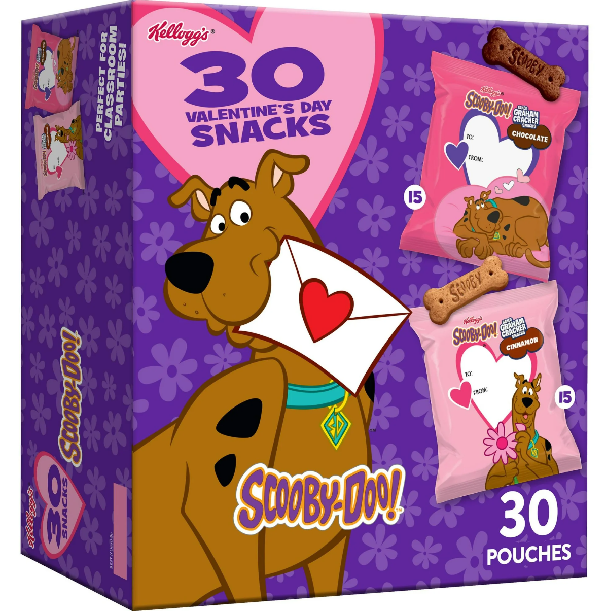 Печиво Kellogg SCOOBY-DOO Valentine's Day Cracker Snacks 30 шт. 840 г (2495131037)