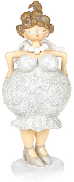 Статуэтка Леди Ангел 9,5х8,5х24 см Светло-серый (BD-831-302)