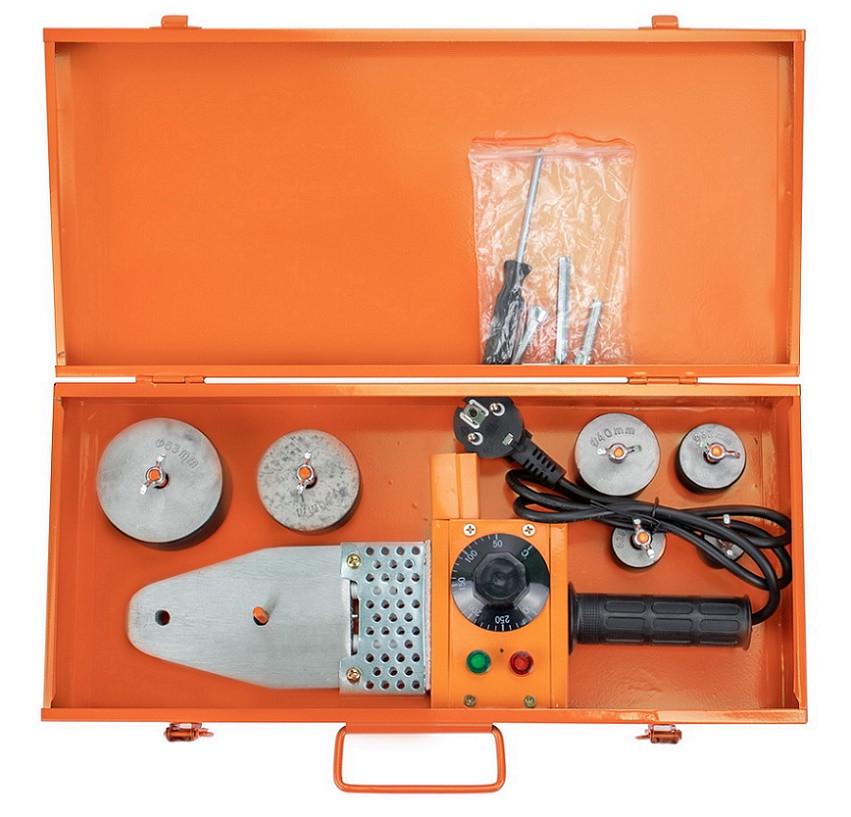 Сварочный комплект для пайки труб Wezer CF-63-1 800 Вт с парными насадками Ø20/63 - фото 3 Сварочный комплект для пайки труб Wezer CF-63-1 800 Вт с парными насадками Ø20/63 - фото 3