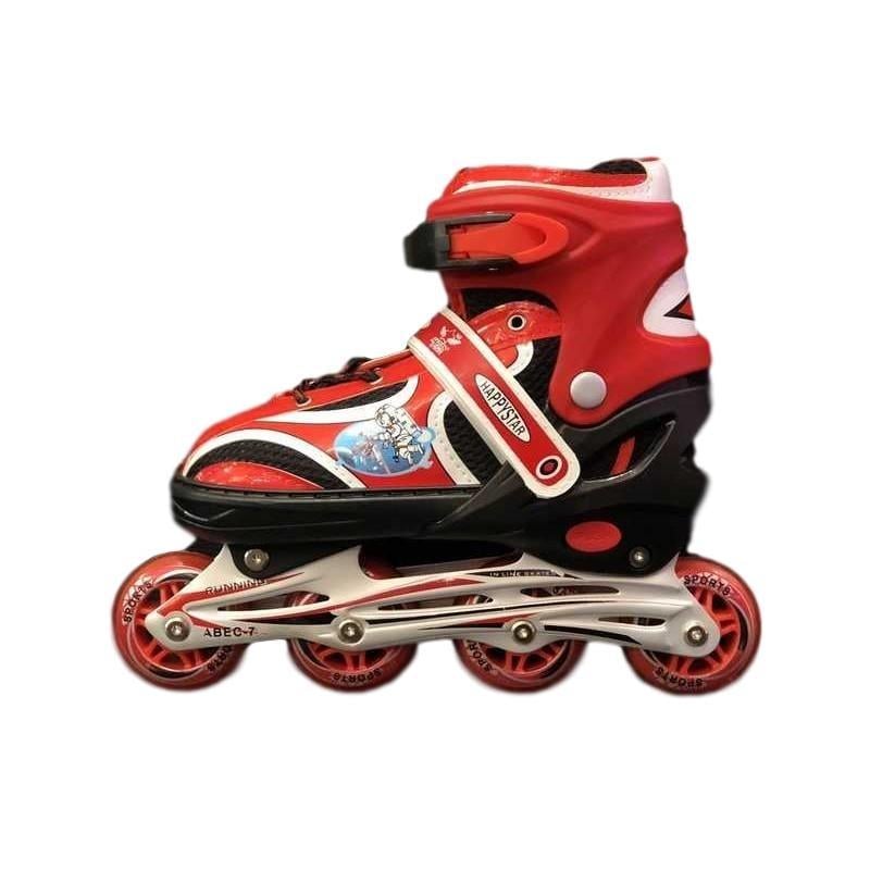 Роликовые коньки Happystar NEW р. L 38-43 Красный (6100-1)
