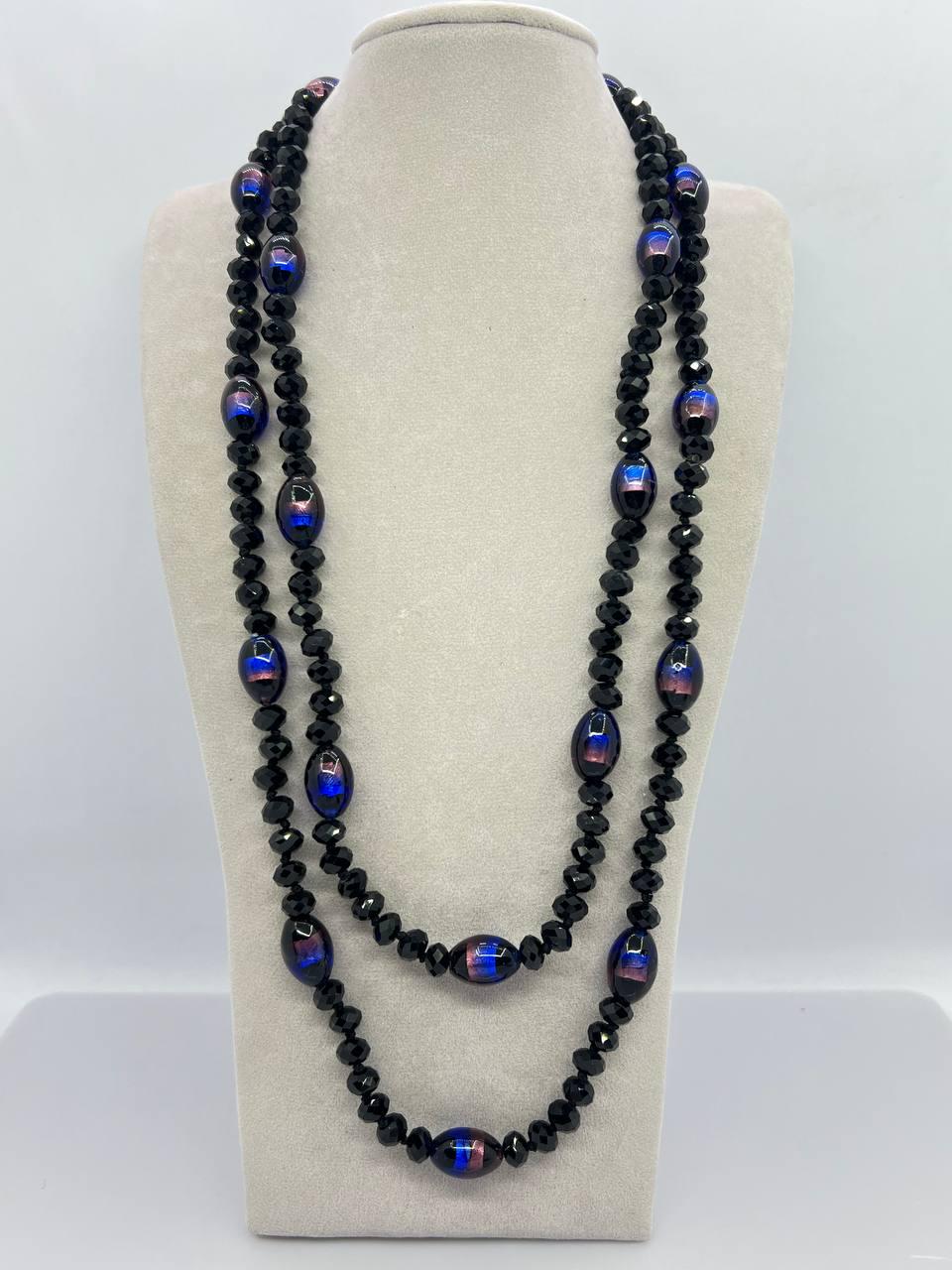 Бусы муранское стекло 124 см Разноцветный (10940)