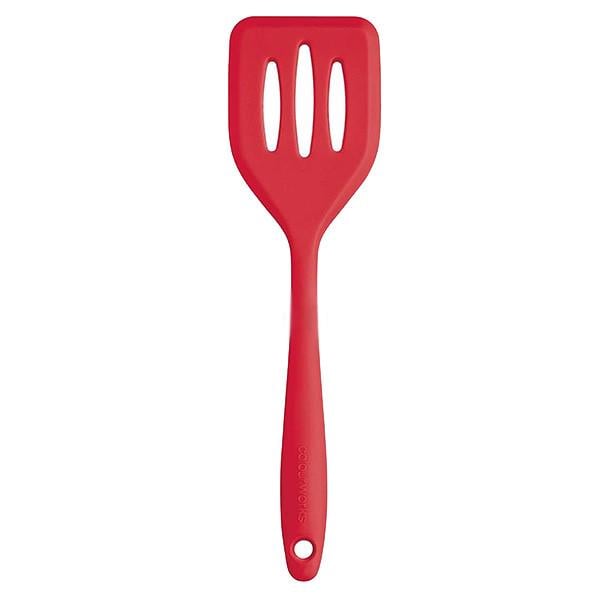 Лопатка кухонная силиконовая мини Kitchen Craft с отверстиями Красный (710475-к)