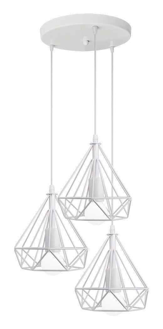 Люстра Svlight подвесная в стиле лофт бриллиант трехламповая 240/3 Белый (1555079420)