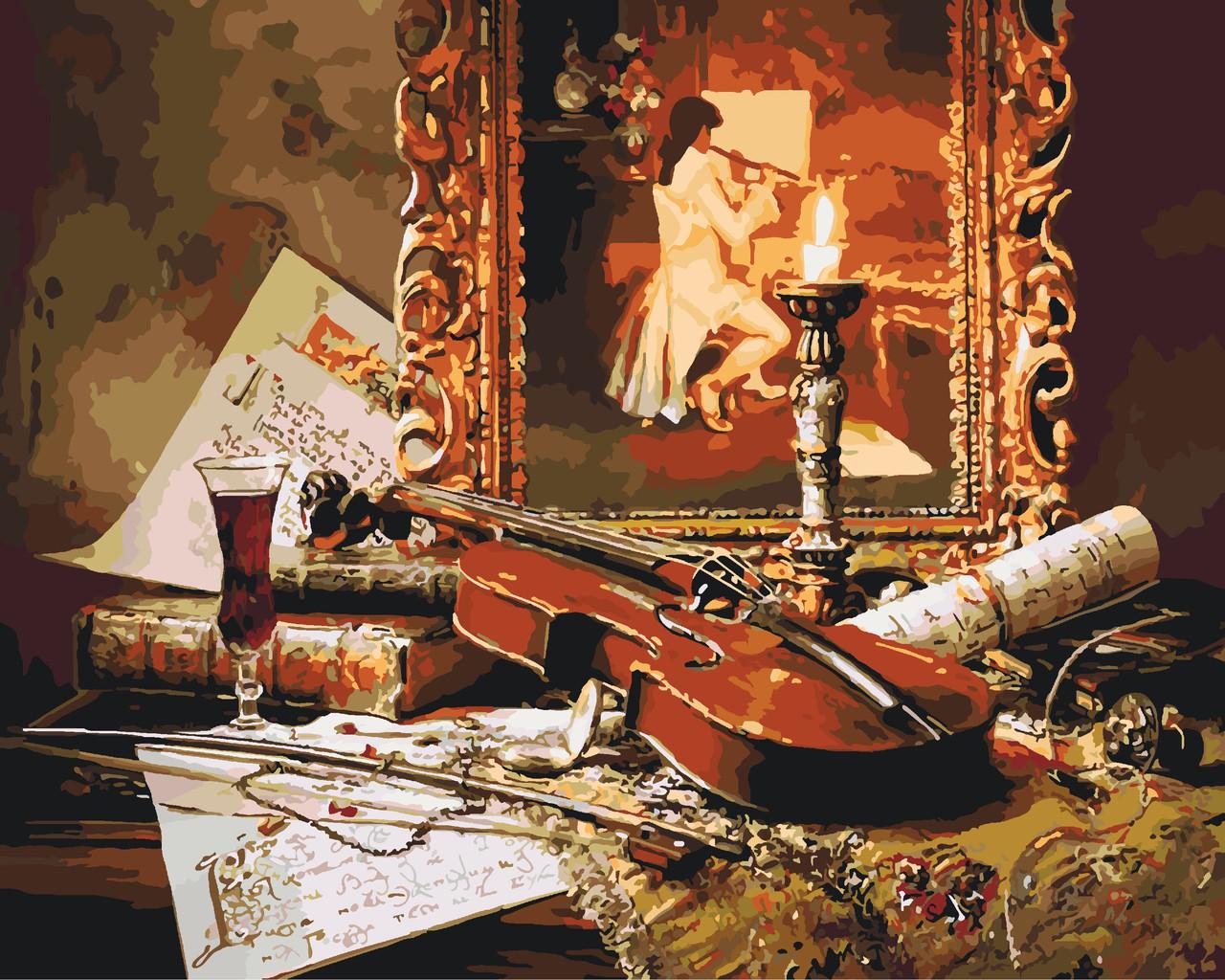 Картина по номерам Идейка Звучание скрипки 40x50 см (skl-КНО2509)