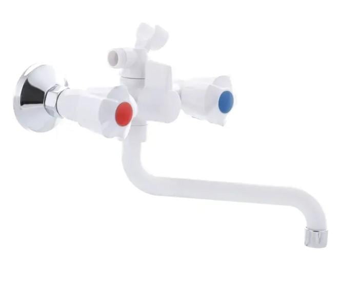 Смеситель для ванны PLAMIX AMA-142 Белый (PM0584)