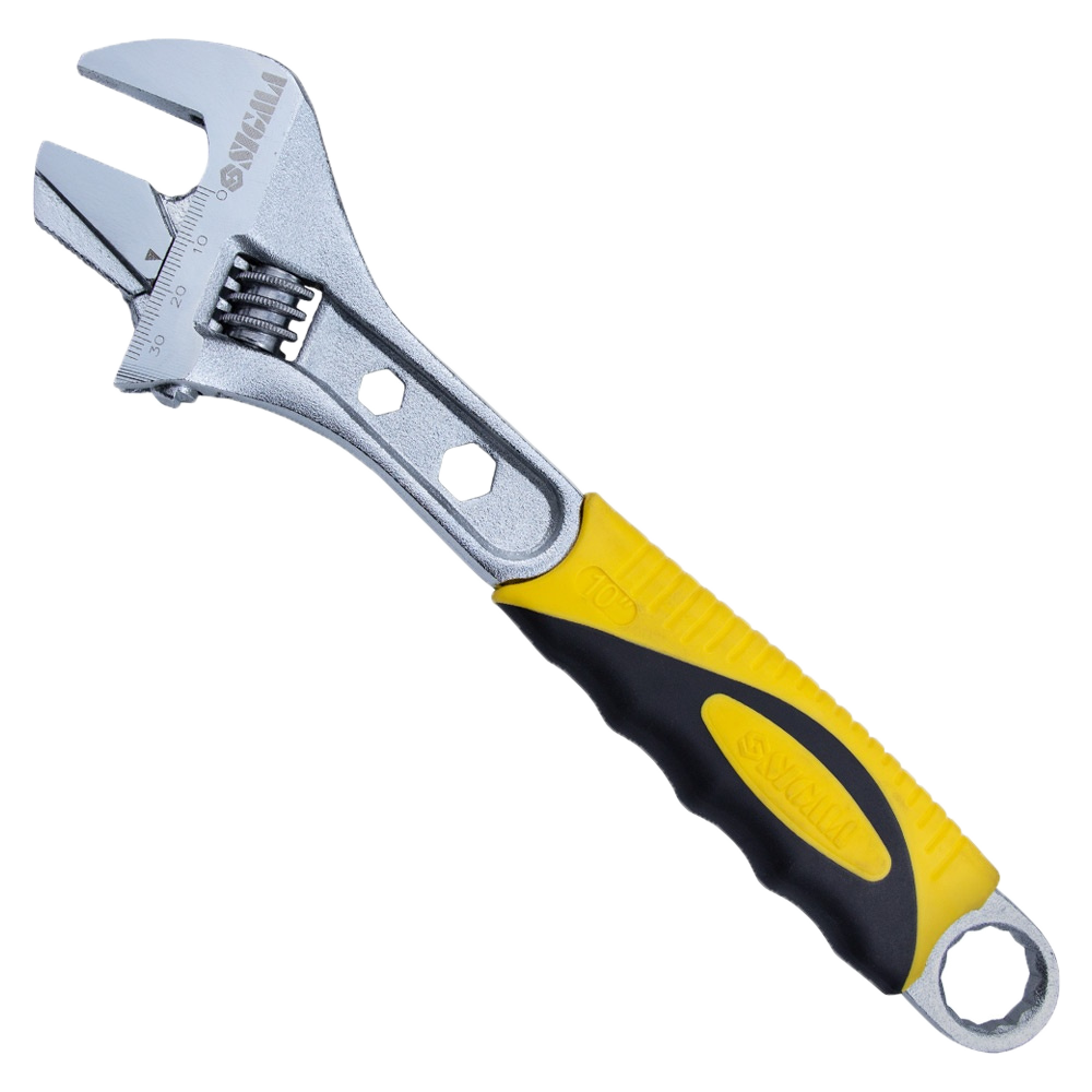 Ключ разводной Sigma CrV с комбинированной ручкой 250 мм (4100931)