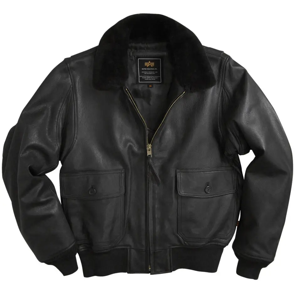 Куртка Alpha Industries G-1 Leather Jacket 2XL Black (MLG21210P1B2XL) - фото 1