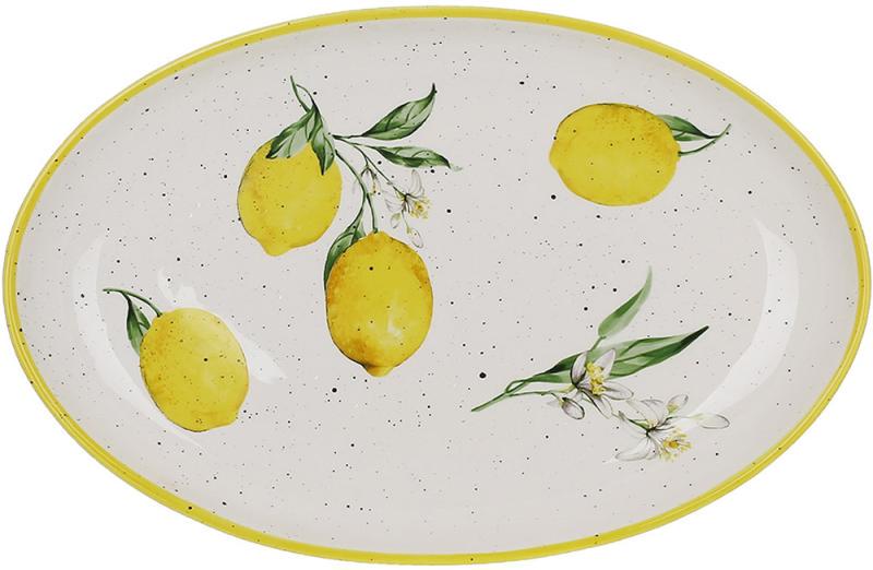 Блюдо овальное керамическое Сочные Лимоны 29х19с м (32328041)
