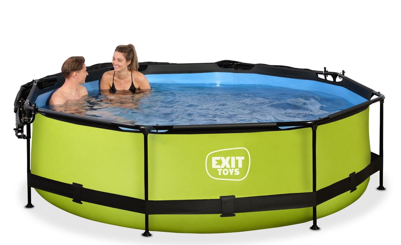 Бассейн каркасный круглый с куполом Exit Toys для детей 300х76 см Лайм (2584665126) - фото 5 Бассейн каркасный круглый с куполом Exit Toys для детей 300х76 см Лайм (2584665126) - фото 5
