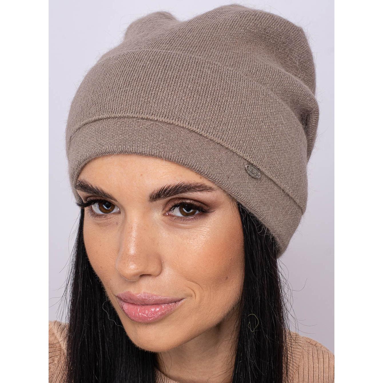 Шапка ангоровая женская Leks Панна one size Какао