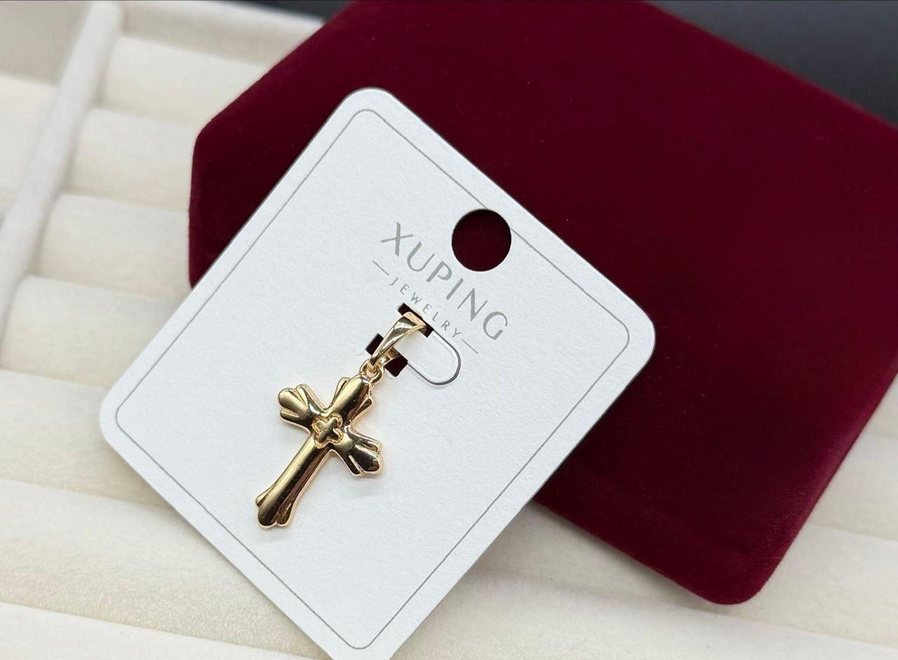 Кулон хрестик жіночий Xuping з медичного золота Золотий (2912082864)