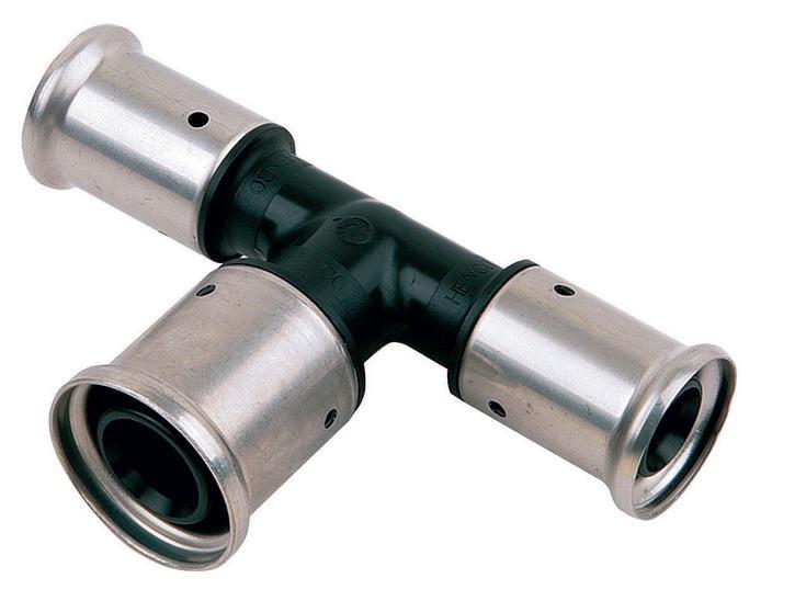 Пресс-тройник промежуточный пластмассовый HENCO 40х50х40 (2291786678)