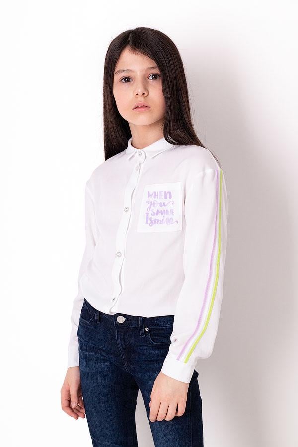 Блузка для девочки Mevis 3657-03 122 см Белый (85155)