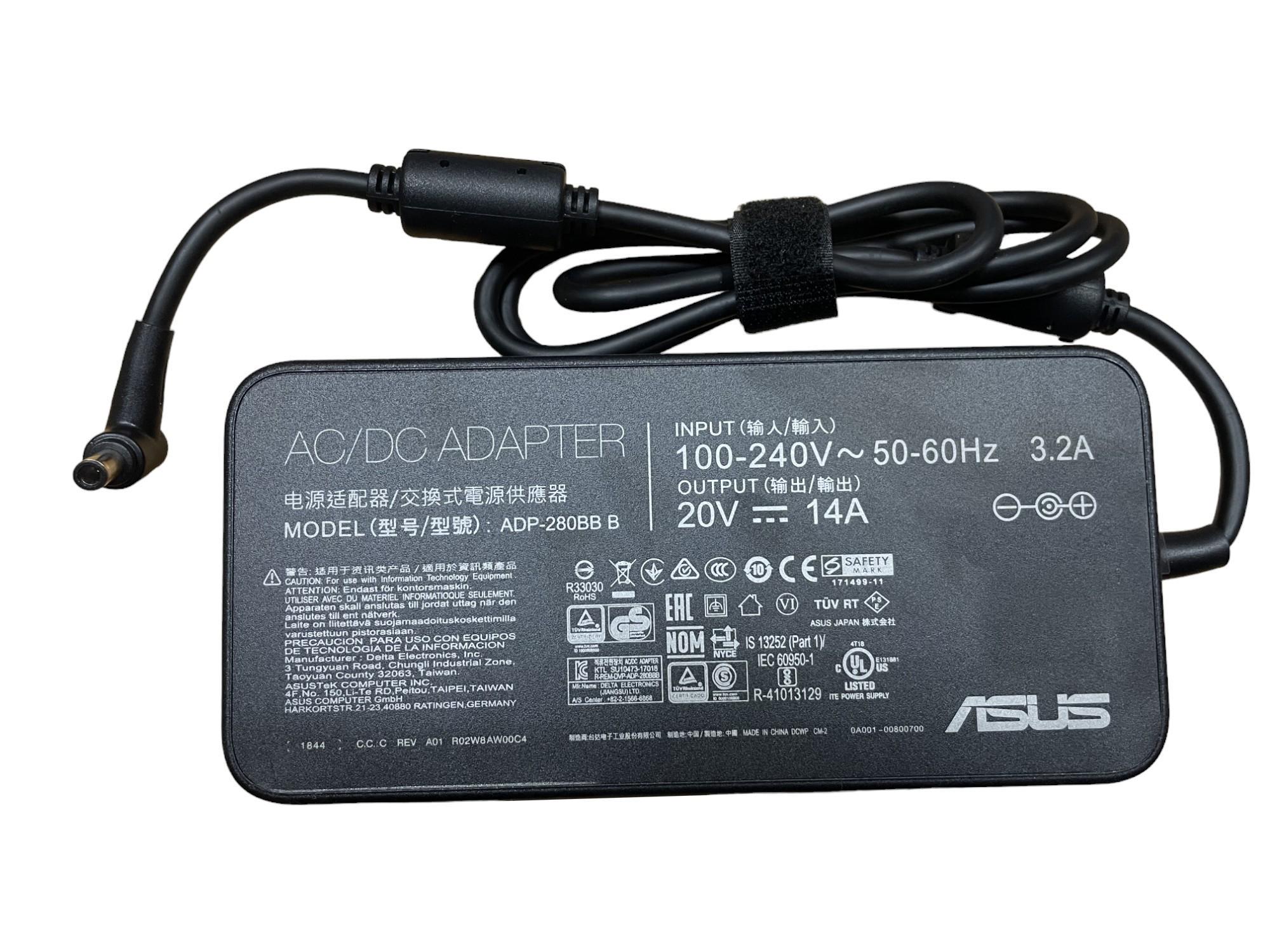 Блок питания для ноутбука Asus OEM 280 W 20 V 14A 6x3,7 мм (ADP-240EB-B)