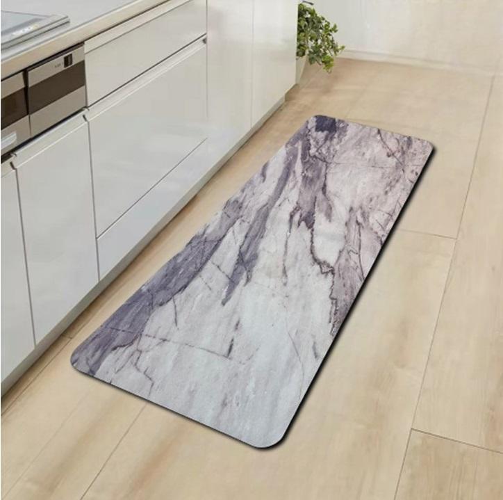 Коврик диатомитовый для кухни/ванной Marmur 160х50 см Светлый мрамор (KDkitchen160marmur004)